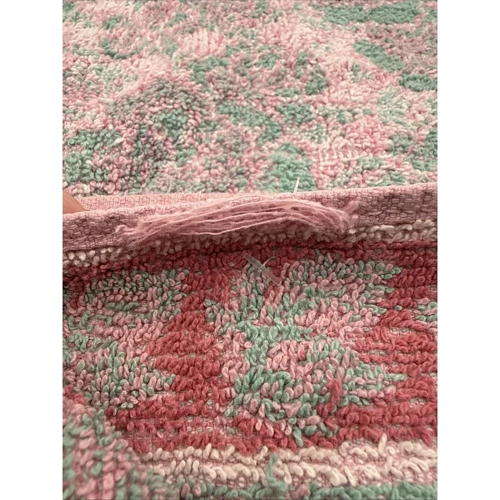 2 -Vtg 70s Cannon Special Effects Floral Hand Towel 22.5x16